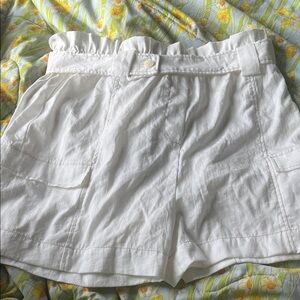 Anthropologie Moon River high rise paper bag waist cargo shorts  size Large